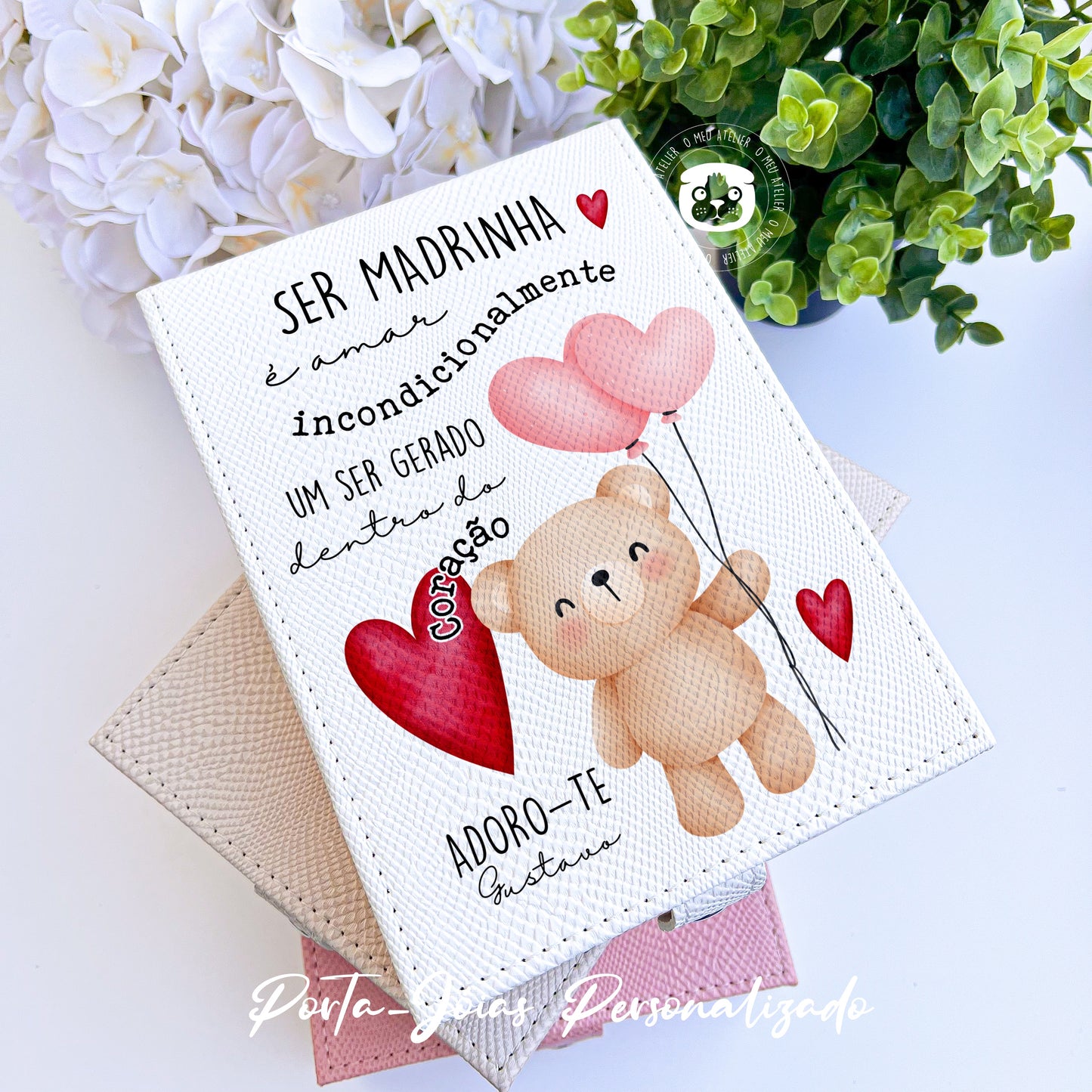 Guarda Jóias 2 em 1 personalizado - Ser Madrinha é