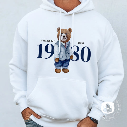 Sweatshirt com capuz personalizada “Urso” - Melhor Pai Desde