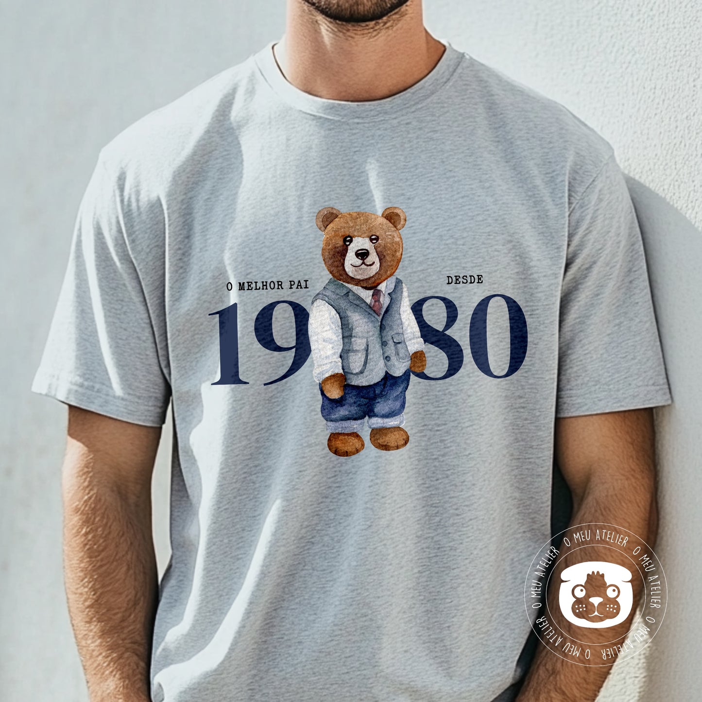 T-shirt personalizada “Urso” - Melhor Pai Desde