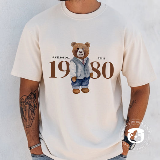 T-shirt personalizada “Urso” - Melhor Pai Desde