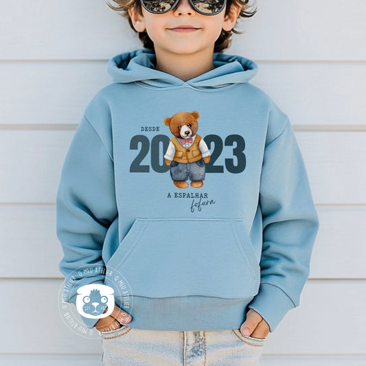Sweatshirt de Criança com capuz personalizada “Urso” - A espalhar fofura desde