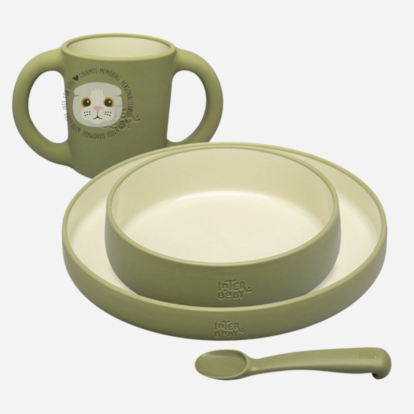 Conjunto Bebé 4 Peças Silicone Alimentação