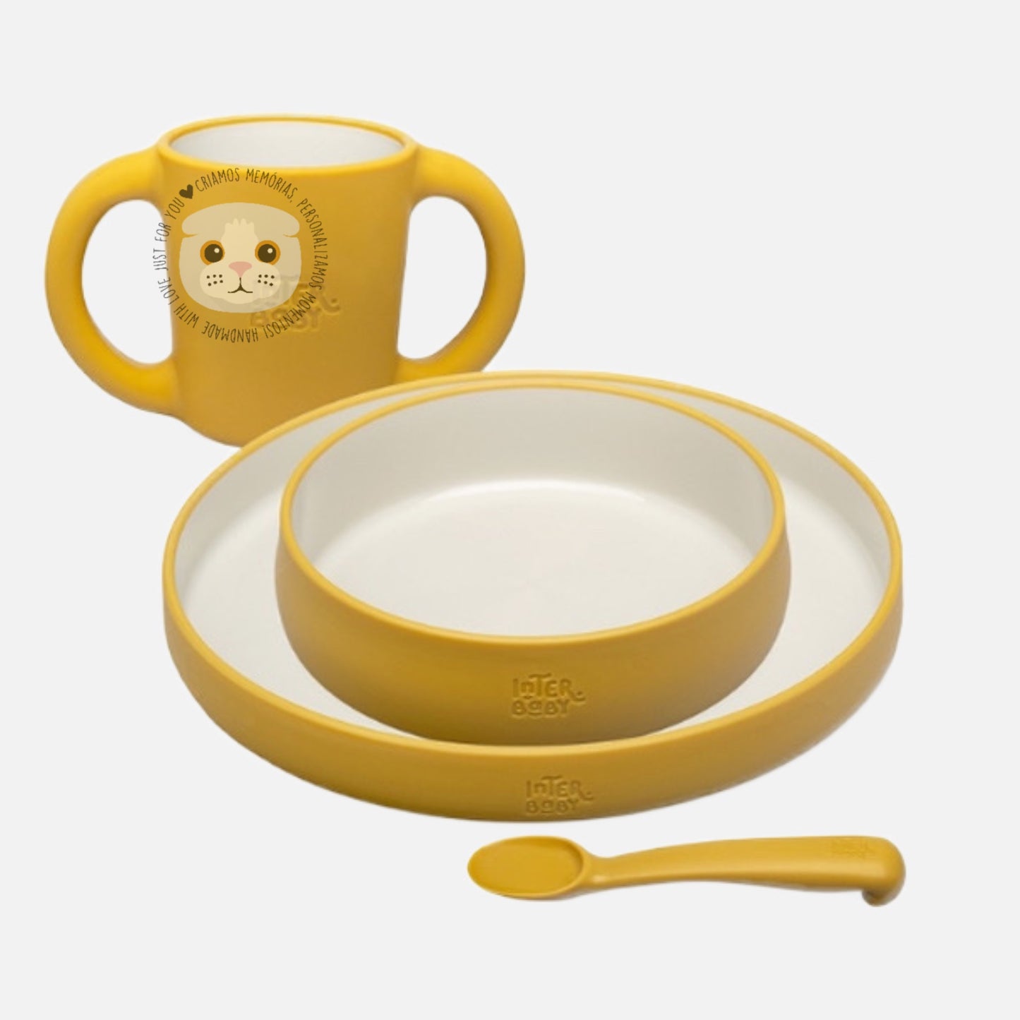 Conjunto Bebé 4 Peças Silicone Alimentação
