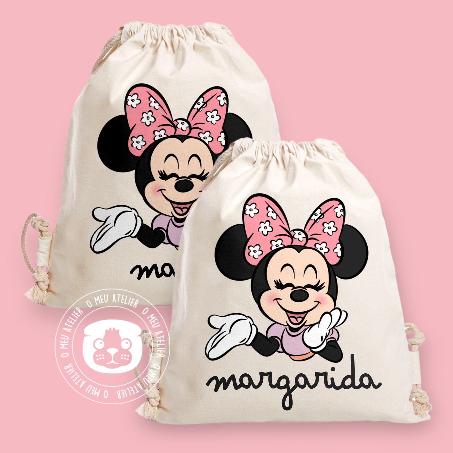 Saco Mochila de Algodão Personalizado