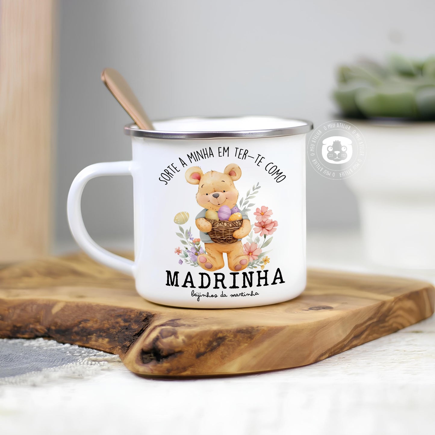Caneca de esmalte “Madrinha”