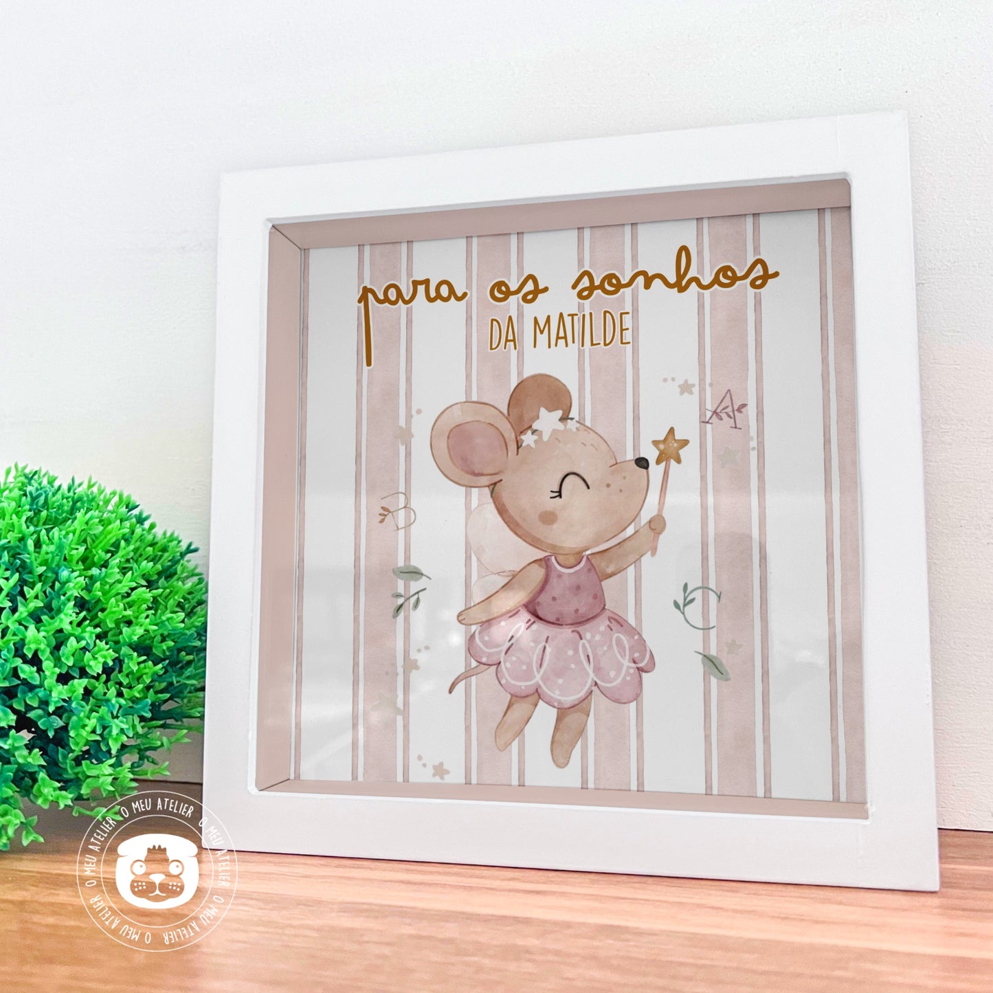 Mealheiro Infantil Personalizado em Madeira