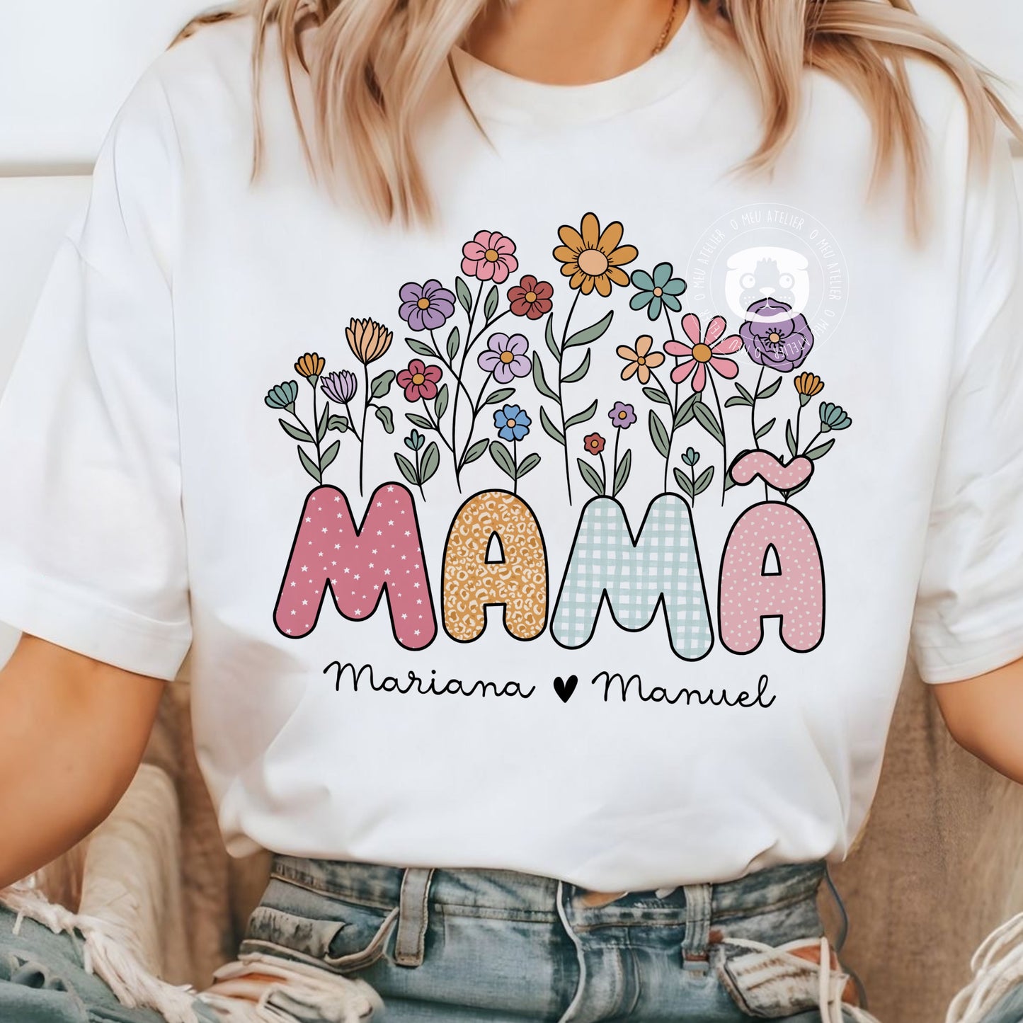 T-shirt Personalizada - Floral Mamã