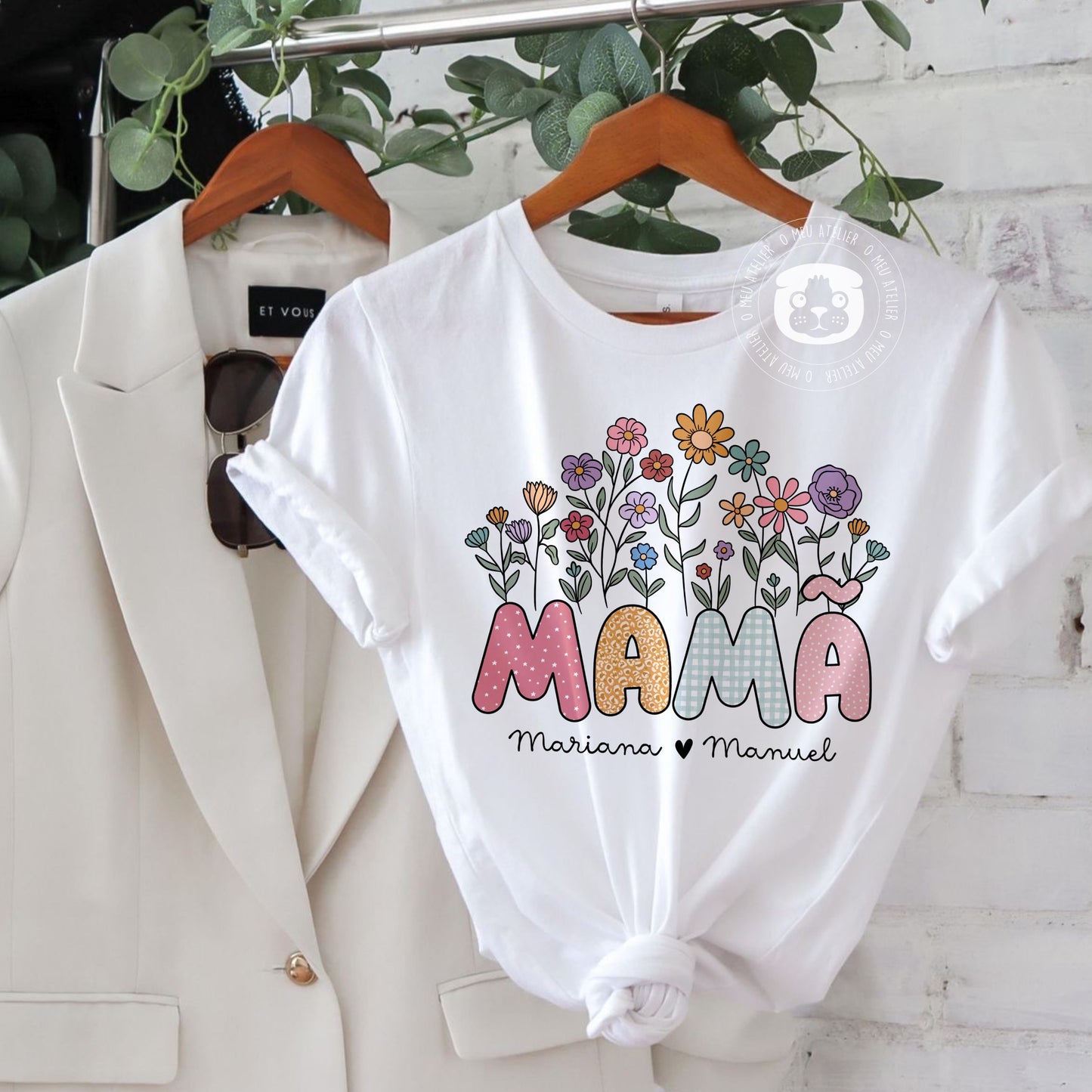 T-shirt Personalizada - Floral Mamã