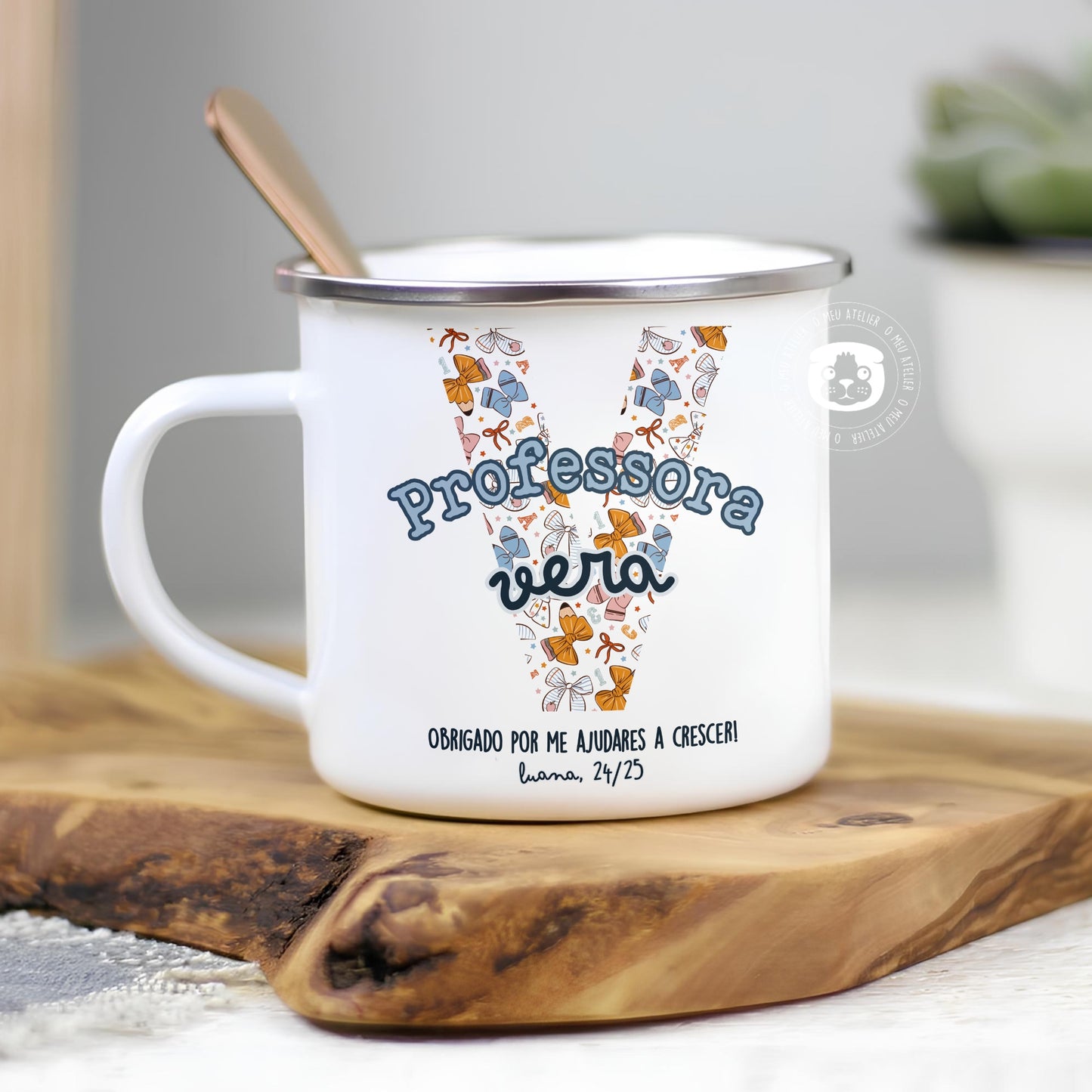 Caneca de esmalte - Professoras, Educadoras e Auxiliares