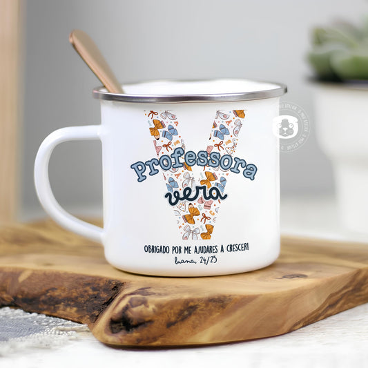 Caneca de esmalte - Professoras, Educadoras e Auxiliares