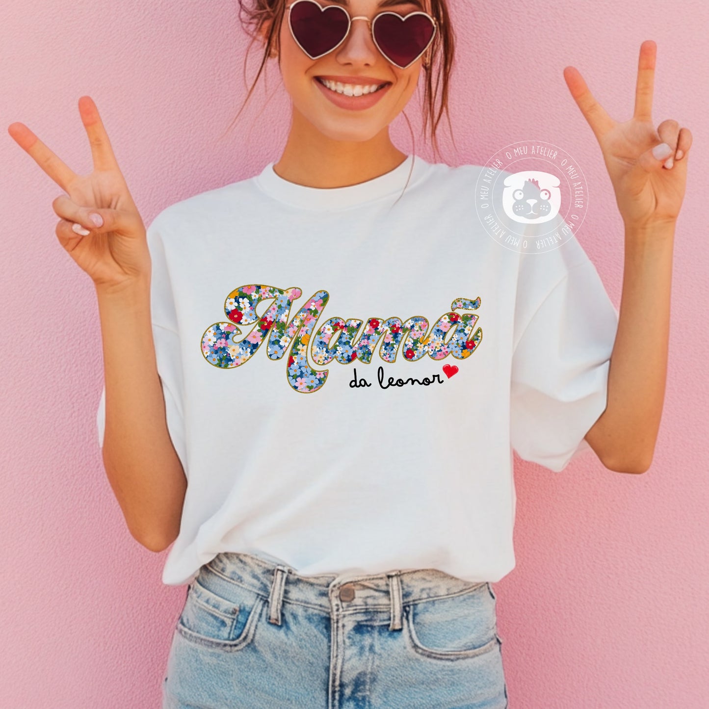 T-shirts Mãe e Filha com Nome Personalizado