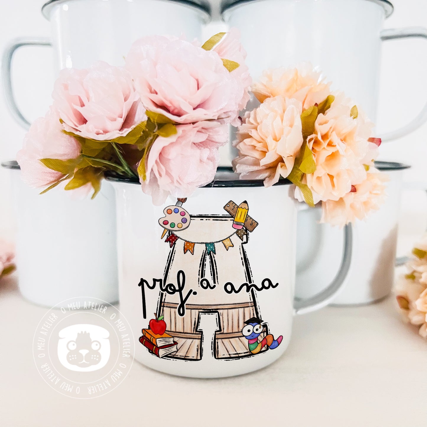 Caneca de esmalte - Professoras, Educadoras e Auxiliares