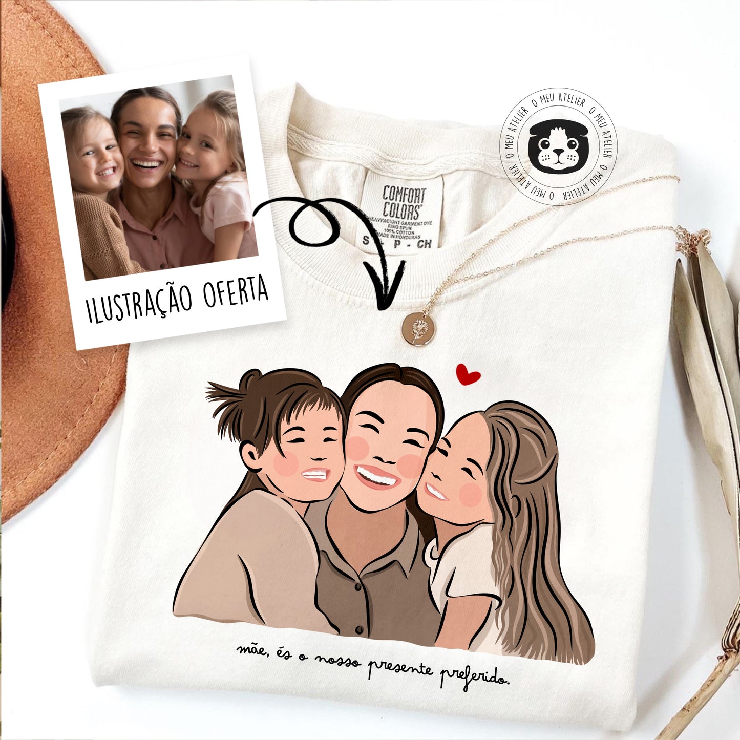 T-Shirt Personalizada com Ilustração – A Tua Foto Transformada em Arte (Ilustração Oferta!)
