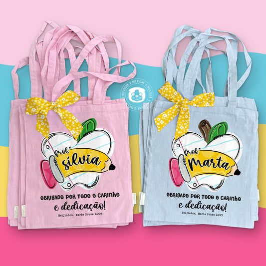 Sacola de Algodão Personalizada - Professoras, Educadoras e Auxiliares