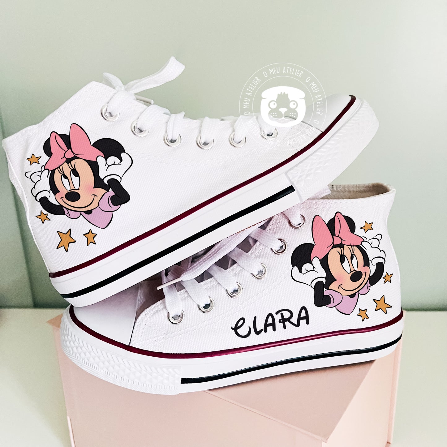Sapatilhas Personalizadas – Estilo Clássico de Cano Alto