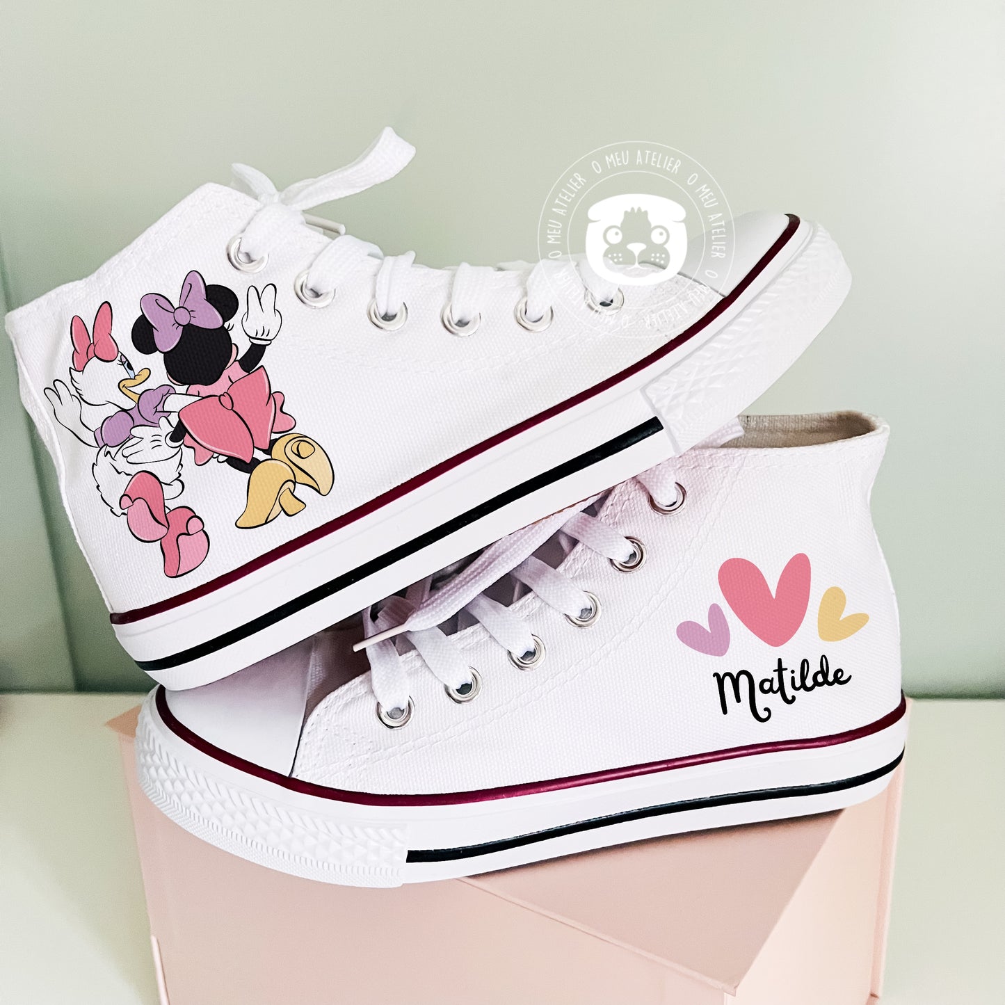 Sapatilhas Personalizadas – Estilo Clássico de Cano Alto