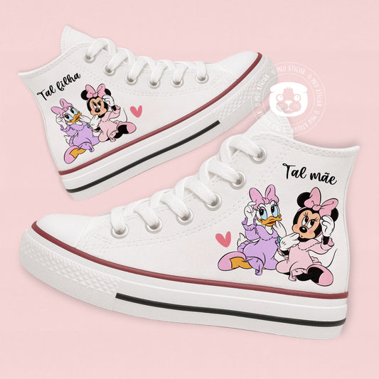 Conjunto de Sapatilhas Personalizadas – Estilo Clássico de Cano Alto