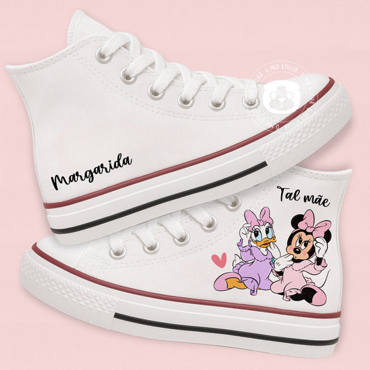 Conjunto de Sapatilhas Personalizadas – Estilo Clássico de Cano Alto