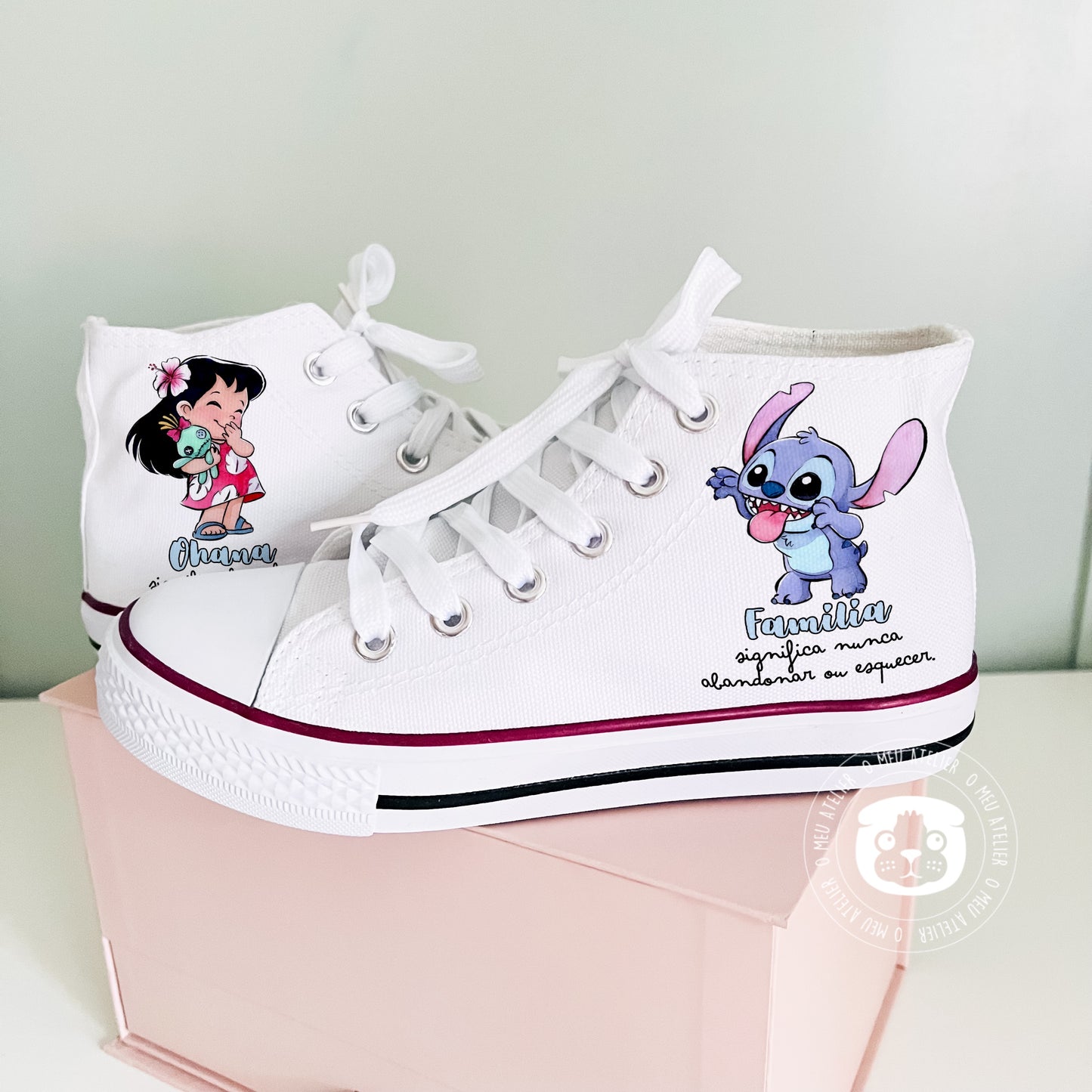 Sapatilhas Personalizadas – Estilo Clássico de Cano Alto