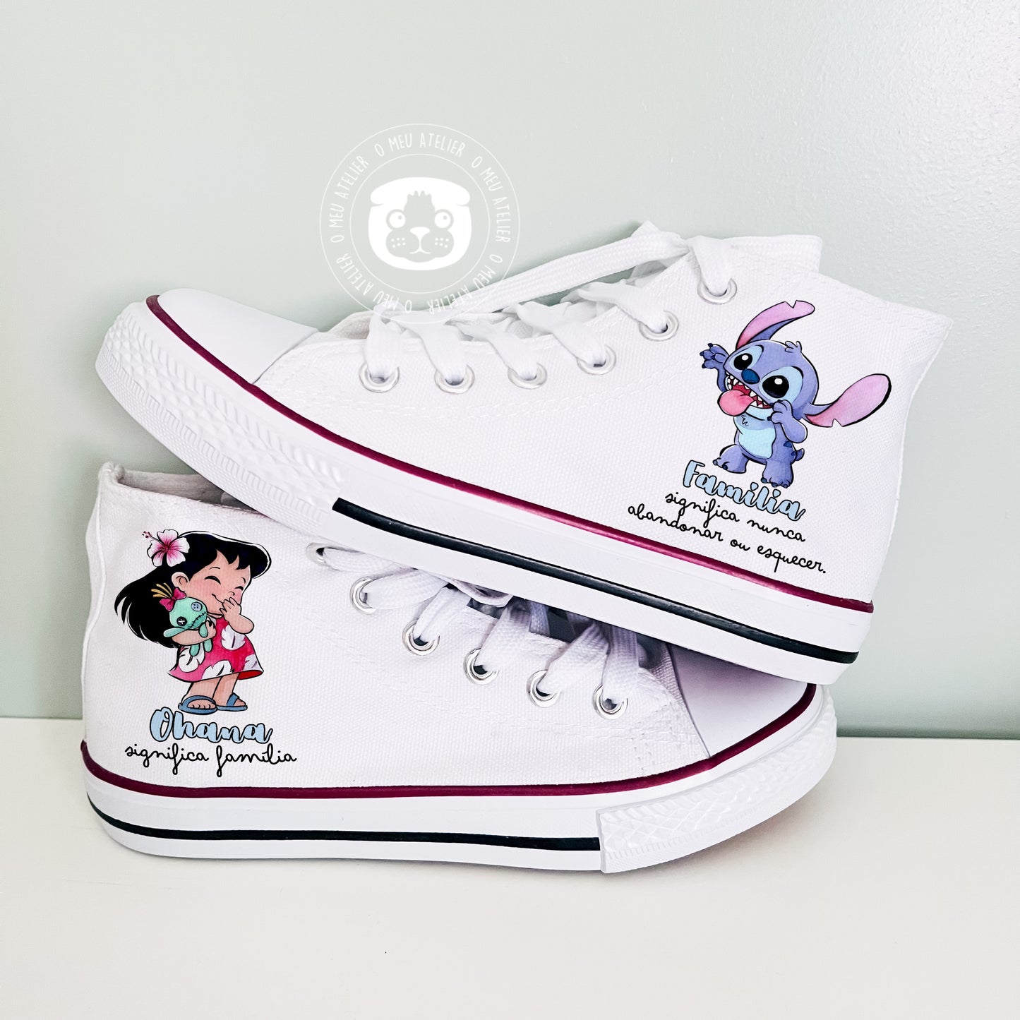 Sapatilhas Personalizadas – Estilo Clássico de Cano Alto