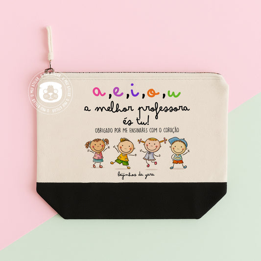 Necessaire Personalizado “a,e,i,o,u” - Professoras e Educadoras