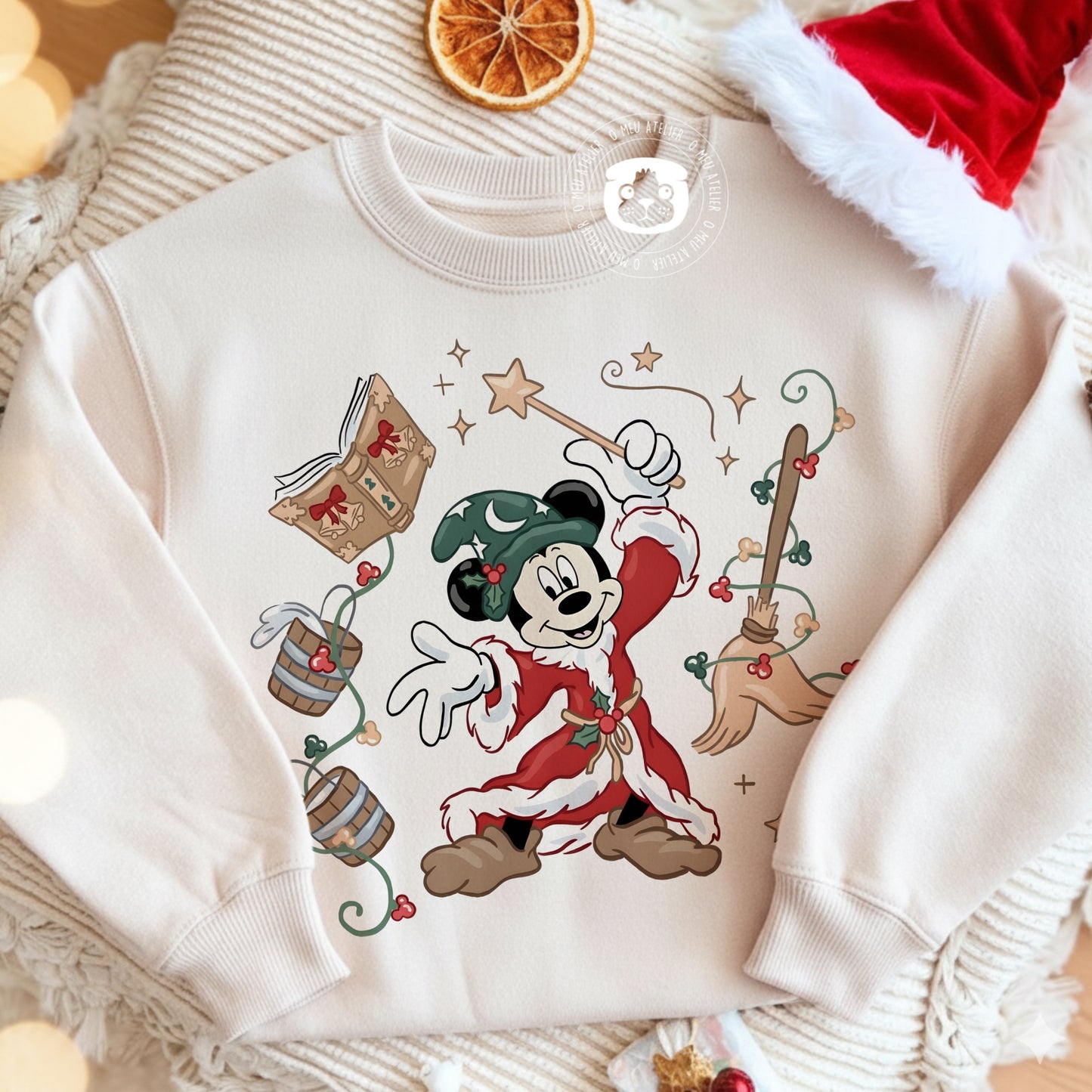 Camisolas de Natal Personalizadas com Nome – Mick Mágico – 100% Algodão Cardado