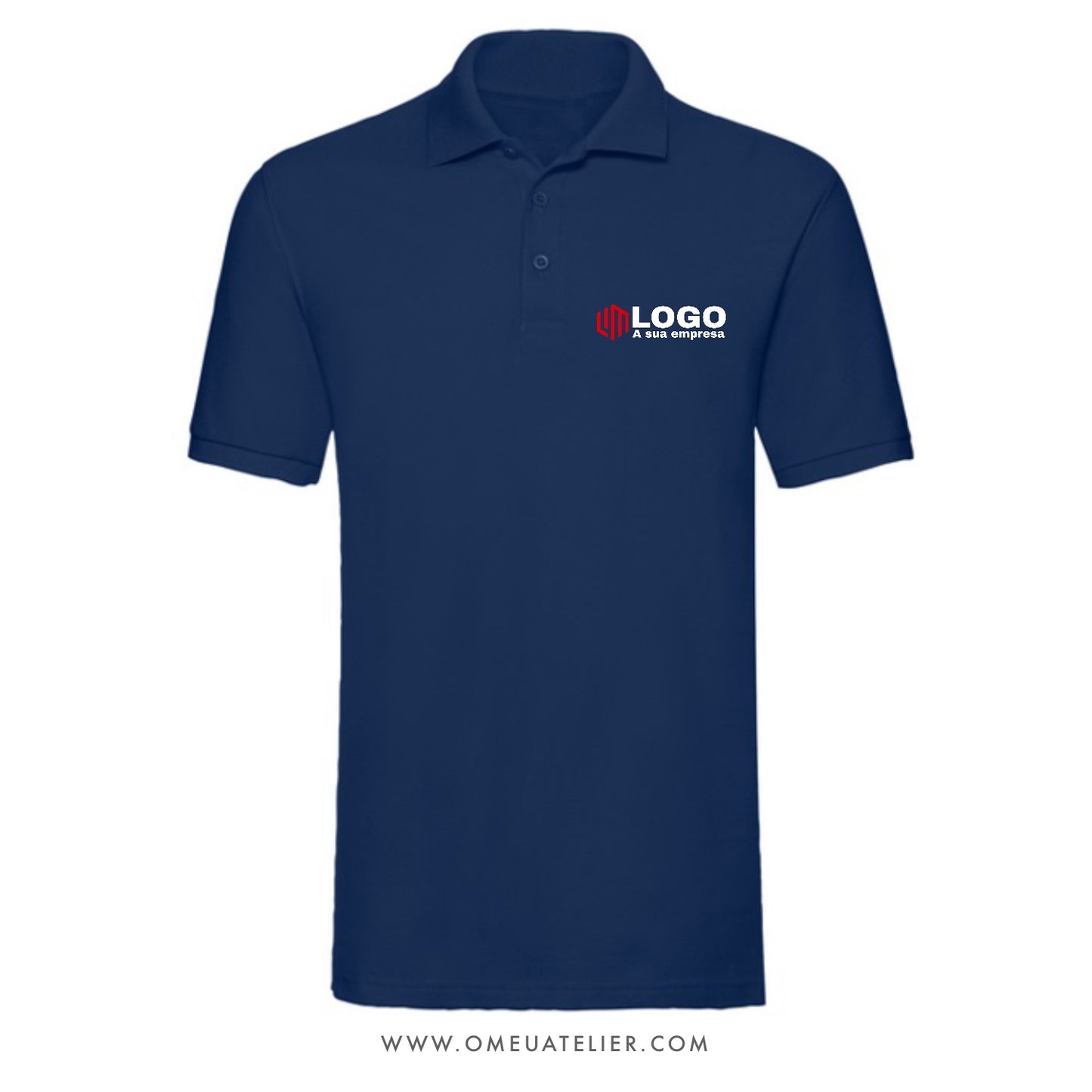 Polo Profissional Personalizado em Algodão – Manga Curta