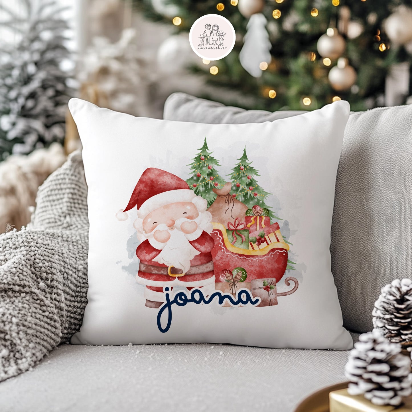 Almofada de Natal Personalizada “Pai Natal”