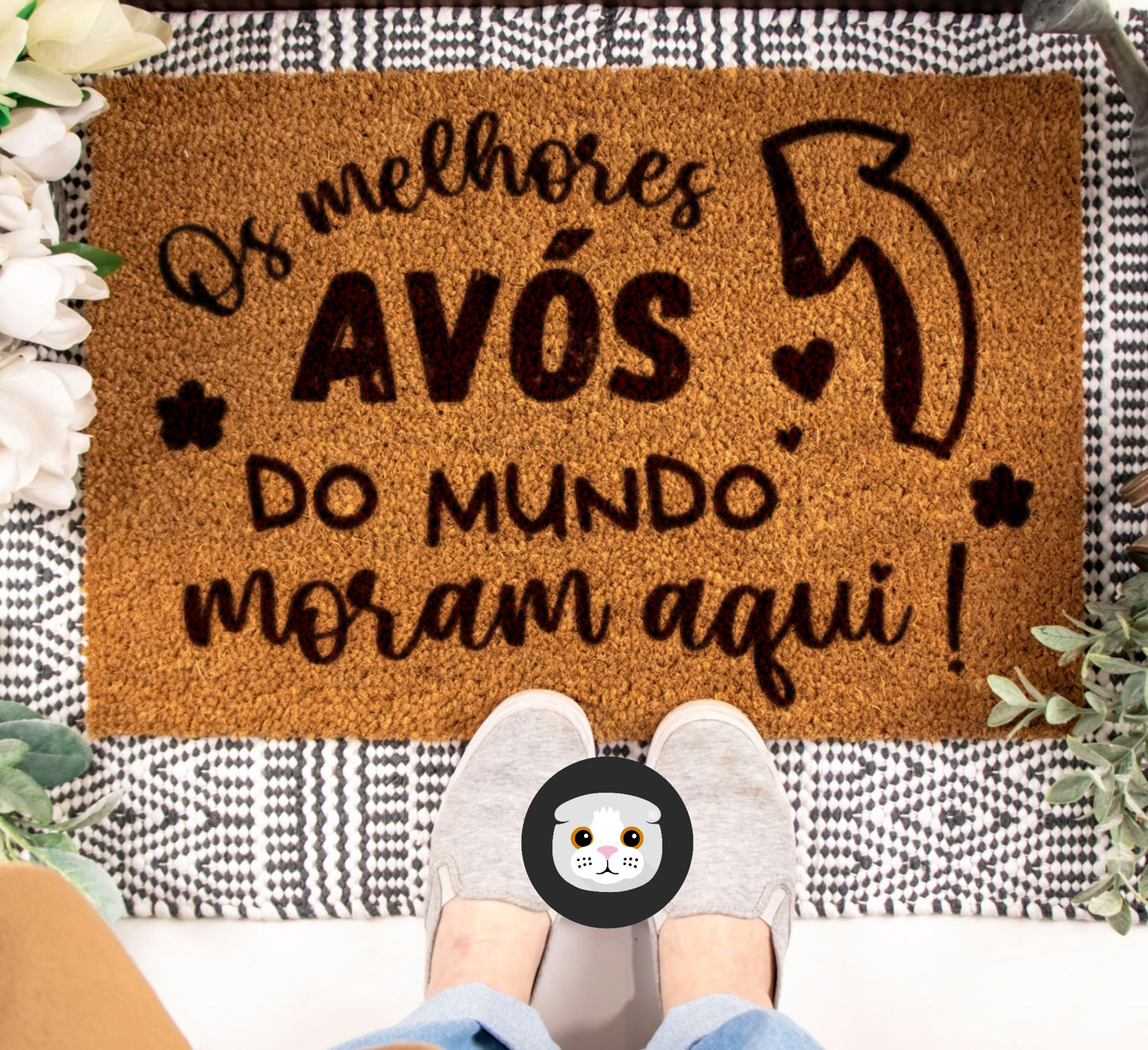 Tapete de entrada personalizado “Os melhores Avós do Mundo…”