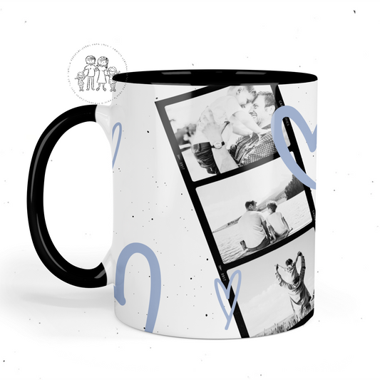 Caneca de cerâmica personalizada com fotos “Pai és a minha inspiração”