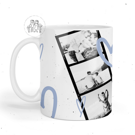 Caneca de cerâmica personalizada com fotos “Pai és a minha inspiração”