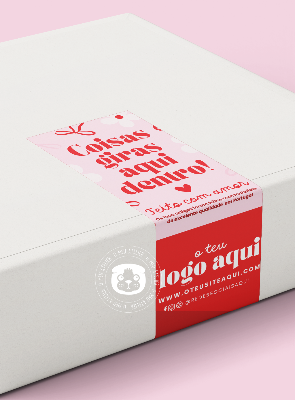 Etiquetas Adesivas Personalizadas - Selagem de Caixas e Sacos de Envios "Sweet"