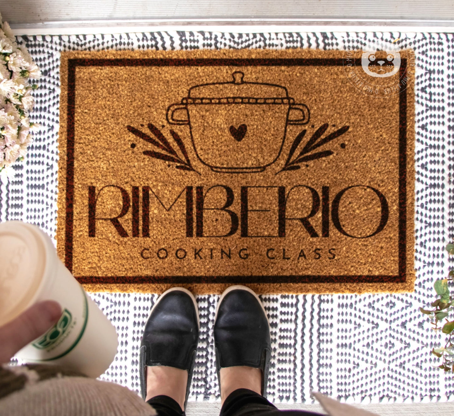 Tapete de Entrada Personalizado com Logotipo | Fibra de Coco Natural para Estabelecimentos