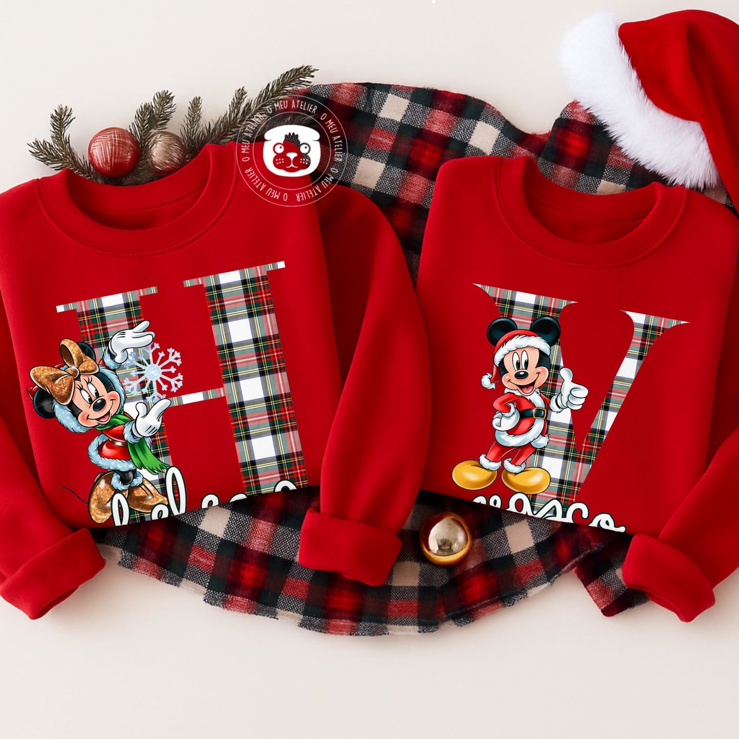 Sweats de Natal Personalizadas – 100% Algodão Cardado