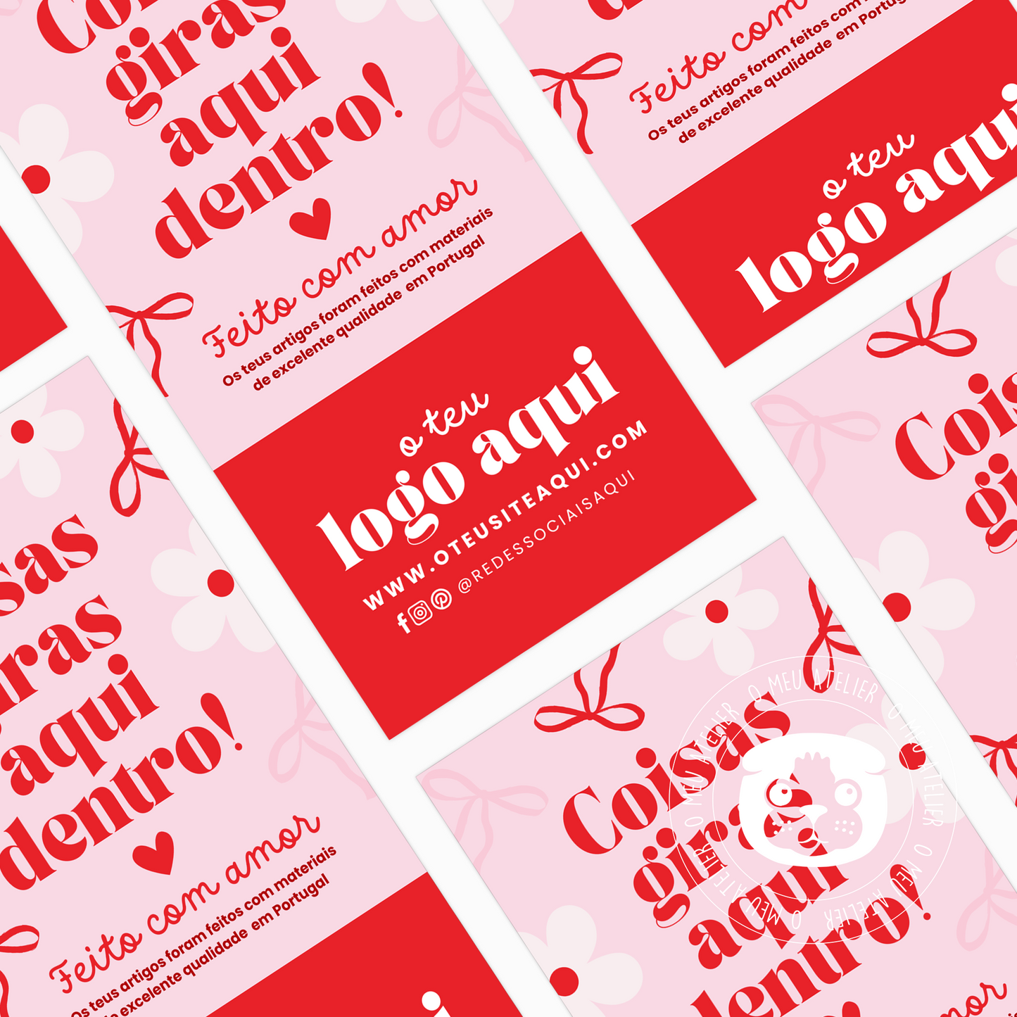 Etiquetas Adesivas Personalizadas - Selagem de Caixas e Sacos de Envios "Sweet"