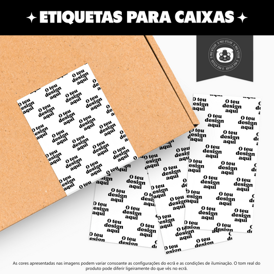Etiquetas Adesivas Personalizadas - Selagem de Caixas e Sacos de Envios - O teu design