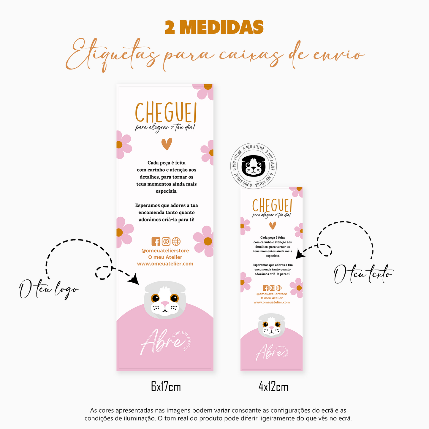 Etiquetas Adesivas Personalizadas - Selagem de Caixas e Sacos de Envios