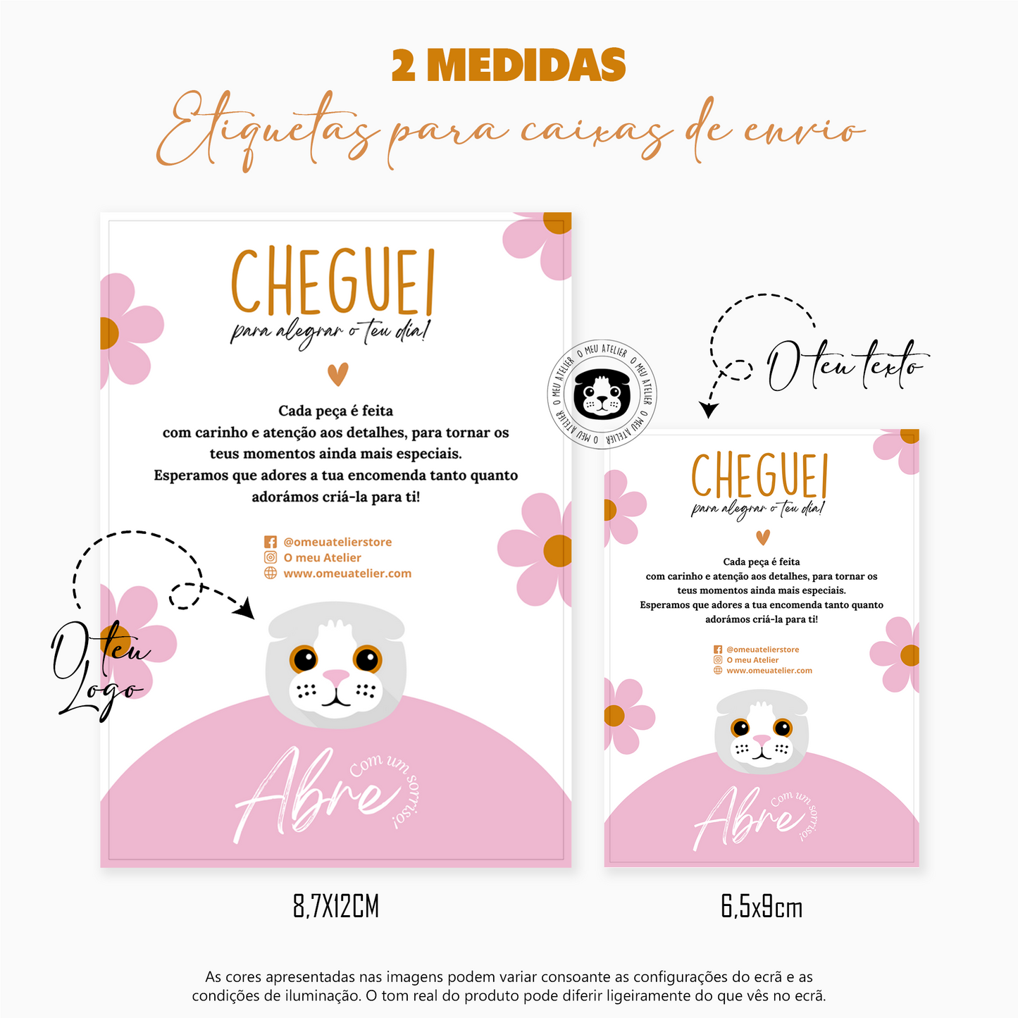 Etiquetas Adesivas Personalizadas - Selagem de Caixas e Sacos de Envios