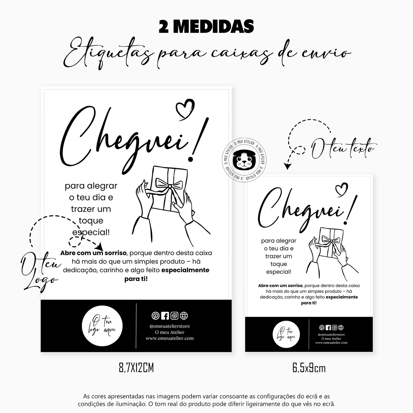 Etiquetas Adesivas Personalizadas - Selagem de Caixas e Sacos de Envios "Basic"