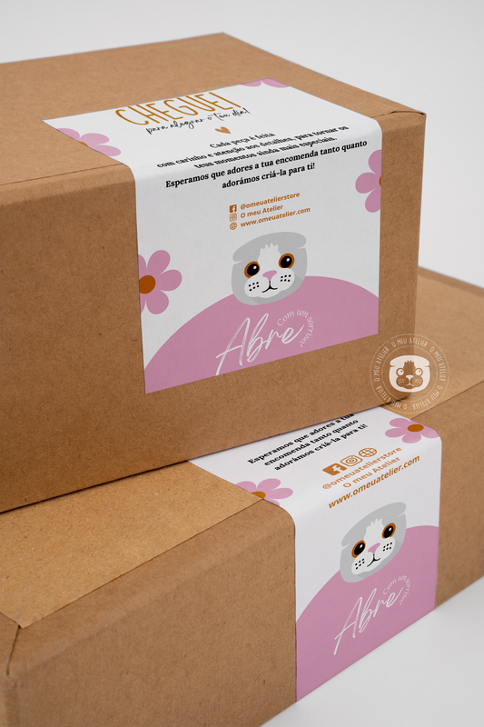 Etiquetas Adesivas Personalizadas - Selagem de Caixas e Sacos de Envios