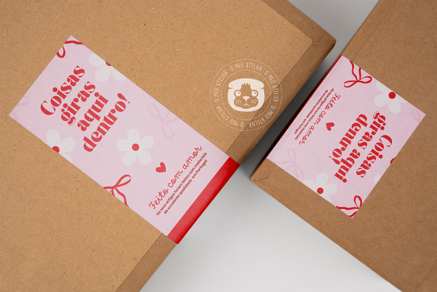 Etiquetas Adesivas Personalizadas - Selagem de Caixas e Sacos de Envios "Sweet"