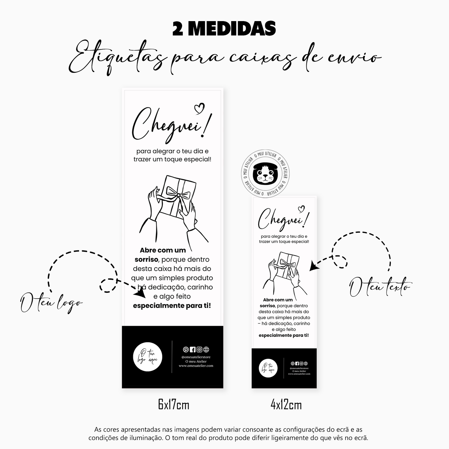 Etiquetas Adesivas Personalizadas - Selagem de Caixas e Sacos de Envios "Basic"
