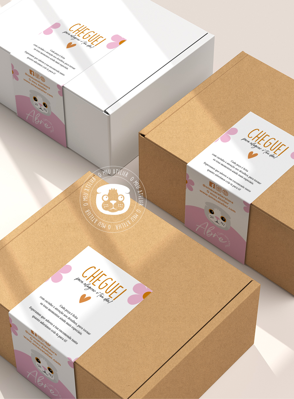 Etiquetas Adesivas Personalizadas - Selagem de Caixas e Sacos de Envios