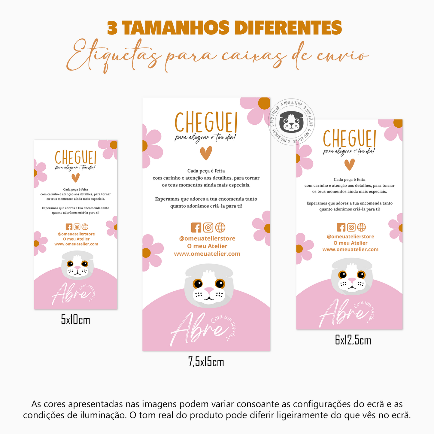 Etiquetas Adesivas Personalizadas - Selagem de Caixas e Sacos de Envios
