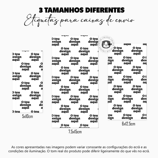 Etiquetas Adesivas Personalizadas - Selagem de Caixas e Sacos de Envios - O teu design