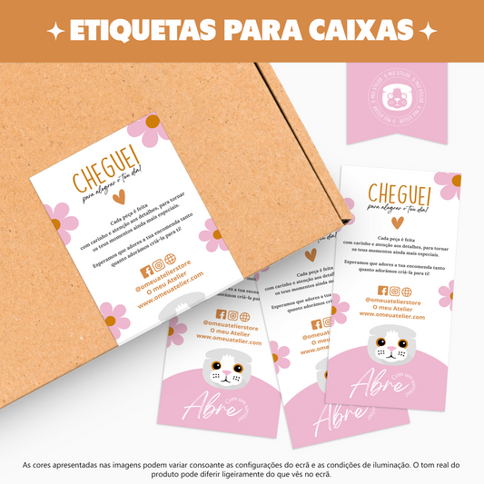 Etiquetas Adesivas Personalizadas - Selagem de Caixas e Sacos de Envios