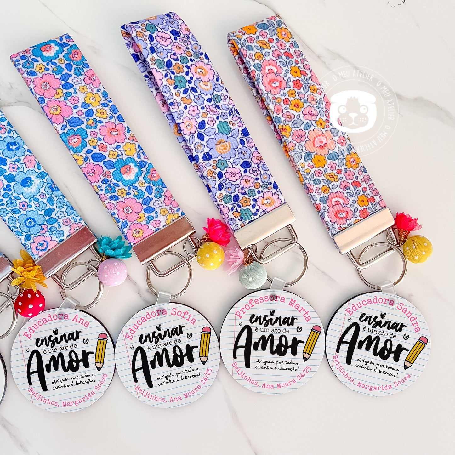 Porta-Chaves Floral - Professoras e Educadoras