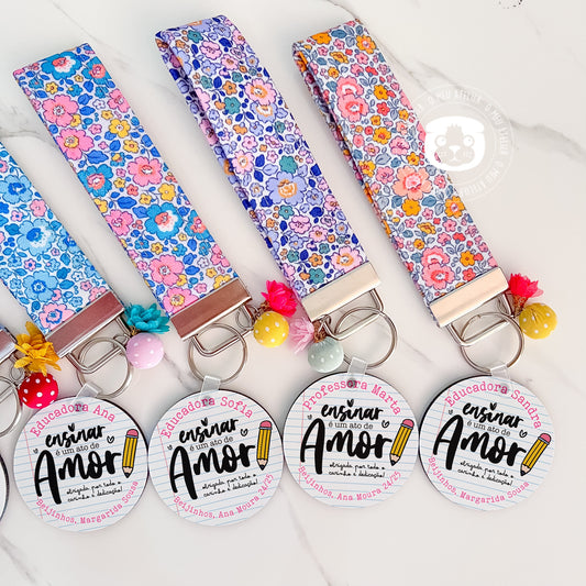 Porta-Chaves Floral - Professoras e Educadoras