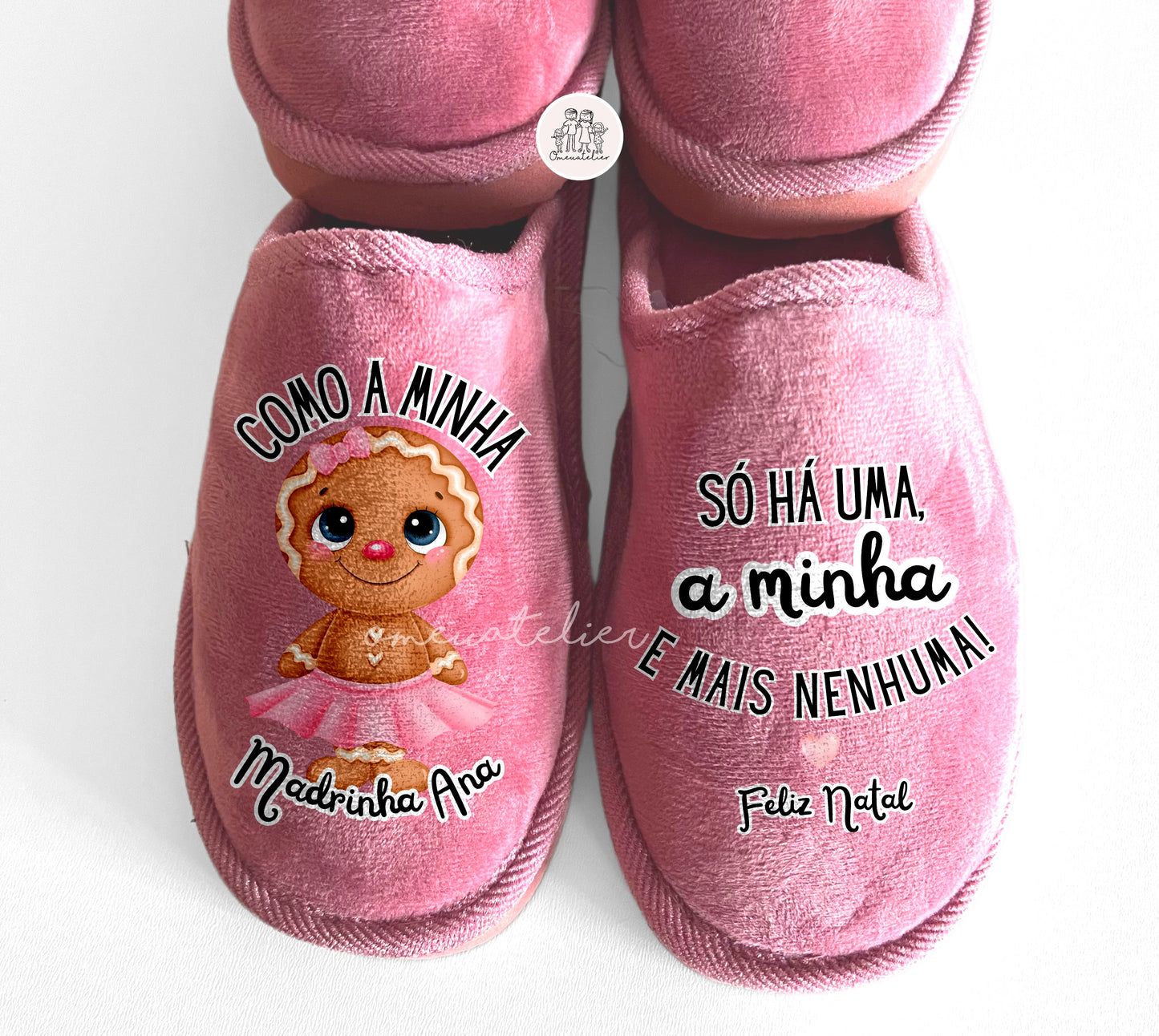 Chinelos personalizados “Bolachinha Menina”