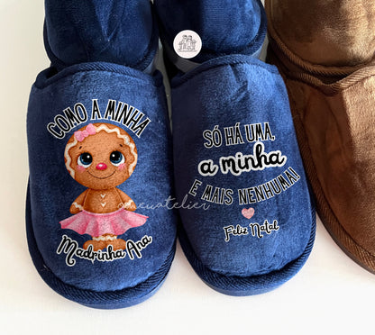 Chinelos personalizados “Bolachinha Menina”